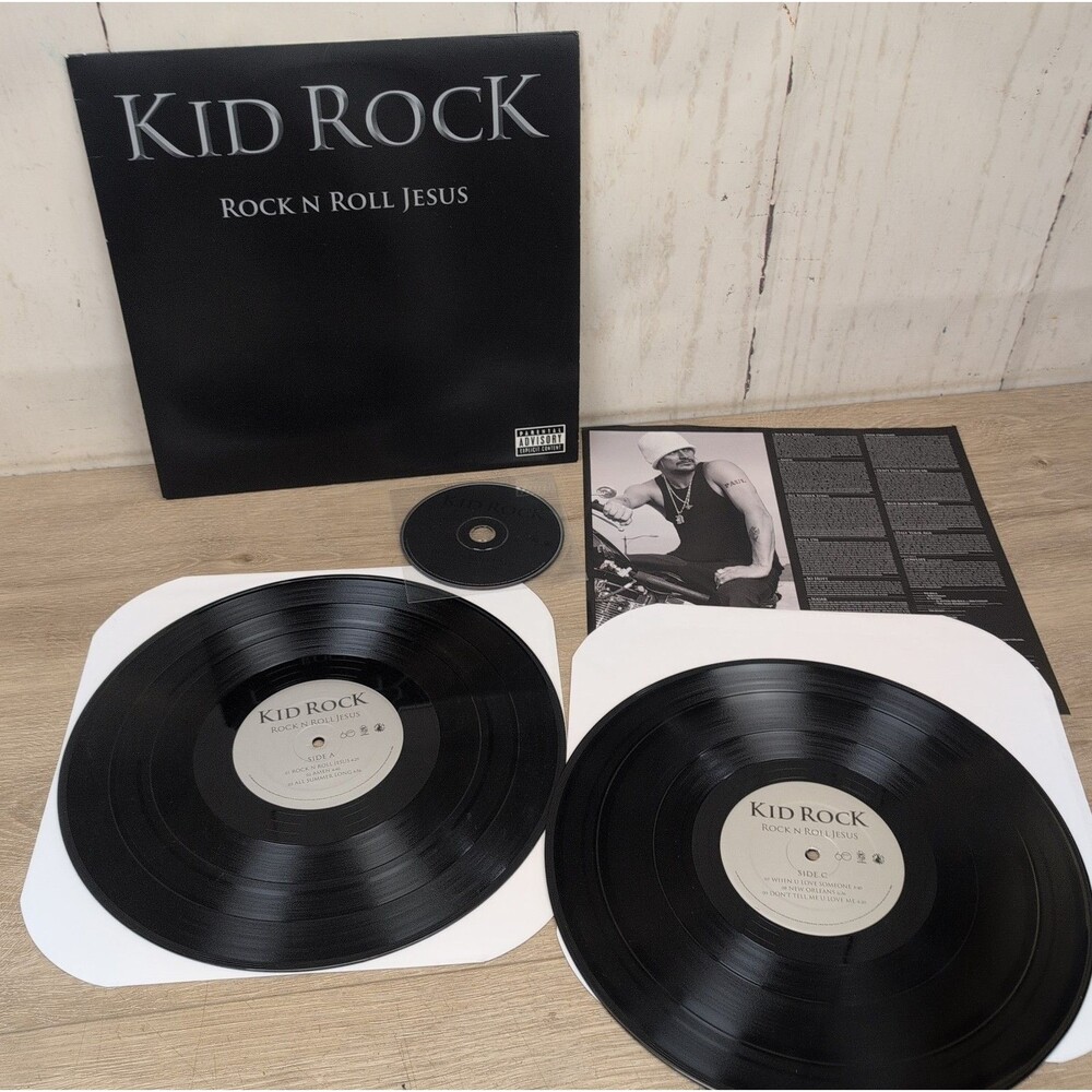 Kid Rock Rock N Roll Jesus Double LP Vinyl Record, 2007 RARE W/ CD